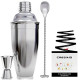 Stainless Steel Bartending Kit with 24 Ounce Cocktail