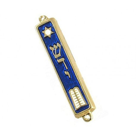 10 Commandments Mezuzah 24k Gold Plated Jewish 2.7"