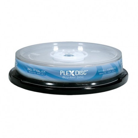 Double Layer White Inkjet Recordable Disc BD-R DL, 10-Disc Spindle