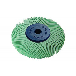 Dedeco Sunburst - 2” TC 3-PLY Radial Bristle Discs - 1/4” Arbor - Industrial Thermoplastic Rotary Cleaning and Polishing Tool