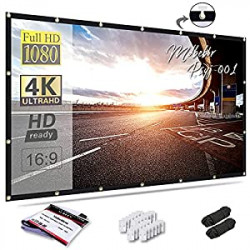 120 inch Projection Screen 16:9 Foldable Anti-Crease Portable Projector