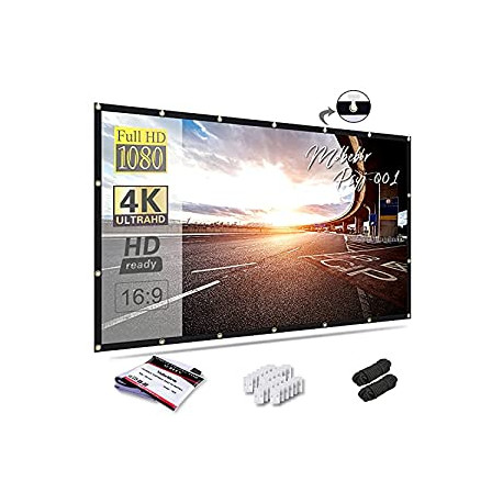 120 inch Projection Screen 16:9 Foldable Anti-Crease Portable Projector