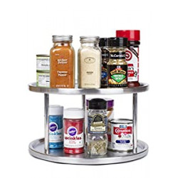 Stainless Steel Lazy Susan - 2 Tier Design