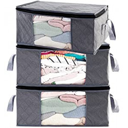 Storage Containers, 3pc Pack, Gray, 3 Count