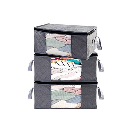 Storage Containers, 3pc Pack, Gray, 3 Count