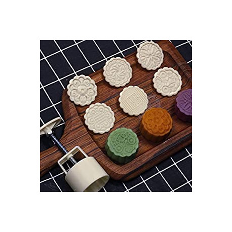 Mid Autumn Festival Moon Cake Mold with 6 Stamps