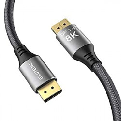 10 Feet 8k DisplayPort 1.4 Cable, ELUTENG Braided DisplayPort to DisplayPort