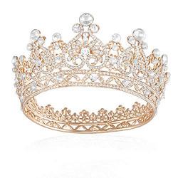 Tiara Crown Crystal Tiara For Women Gold Bridal Crown Wedding