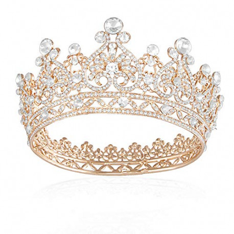 Tiara Crown Crystal Tiara For Women Gold Bridal Crown Wedding
