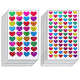 60 Sheets Glitter Heart Stickers Valentine's