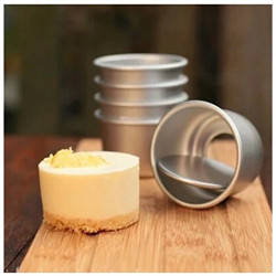Aluminium Mini Round Chiffon Cake Pan, Set of 5