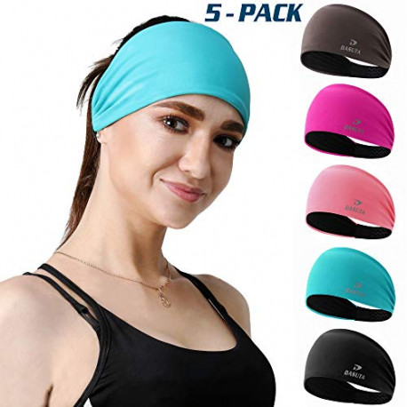 5 Pack Non-Slip Headband for Women Men Girls Boys