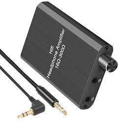 Headphones Amplifier Portable 3.5mm Stereo Audio Out Powered Dual-Output