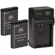 2 Pack of EN-EL23 Batteries and Battery Charger for Nikon Coolpix B700