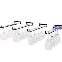 Set of 4 Stemware Wine Glass Hanging Rack