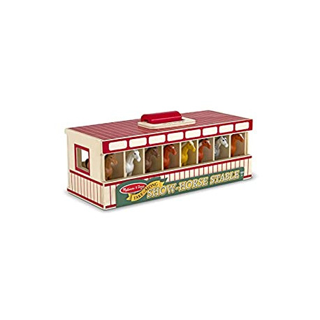 Show-Horse Stable Play Set With Wooden Stable Box