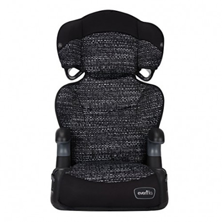 High Back Booster Car Seat, Static Black