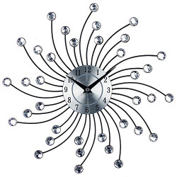 3D Crystal Wall Clock - Celebration Decorative Metal