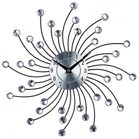 3D Crystal Wall Clock - Celebration Decorative Metal