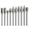 1/8 Solid Carbide Carving Burr Set Drill Grinding (10pcs)