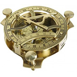 Metal Compass Sundial (Size- 4 Inch)