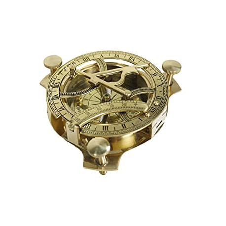 Metal Compass Sundial (Size- 4 Inch)