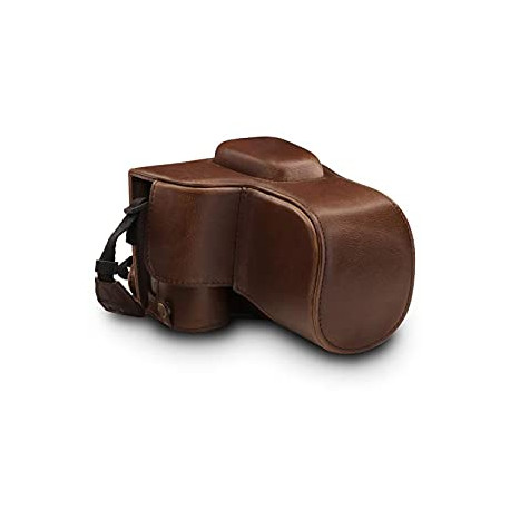 Leather Camera Case and Strap - Dark Brown