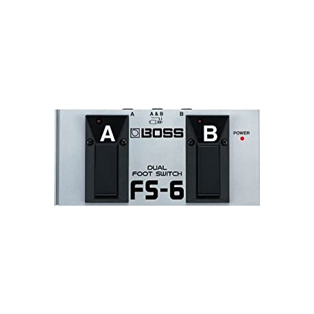 BOSS, 1/4-Inch Straight Metal Dual Footswitch, Battery-Powered (FS-6)