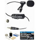 External Lavalier 3.5mm Microphone with 20' Audio Cable + Accessory Bundle