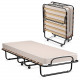 Folding Bed with Mattress, Rollaway Guest Bed W/Foam Mattress, Sturdy Metal Frame