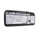 Low Vision Keyboard Large Black Print, White Keys