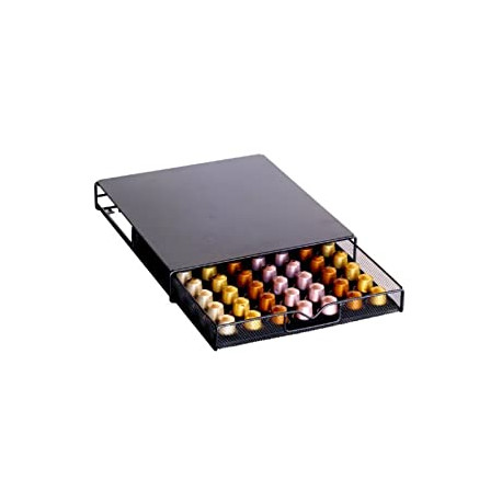 Mesh Nespresso Drawer Holder for 56 Capsules, Black