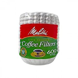 600 Coffee Filters, Basket, Pack of 600, 8-12 Cups, White