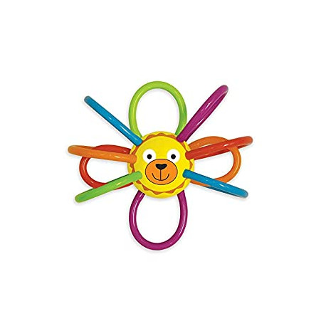 Zoo Winkel Lion Multicolor Rattle & Sensory Teether for Baby and Toddler