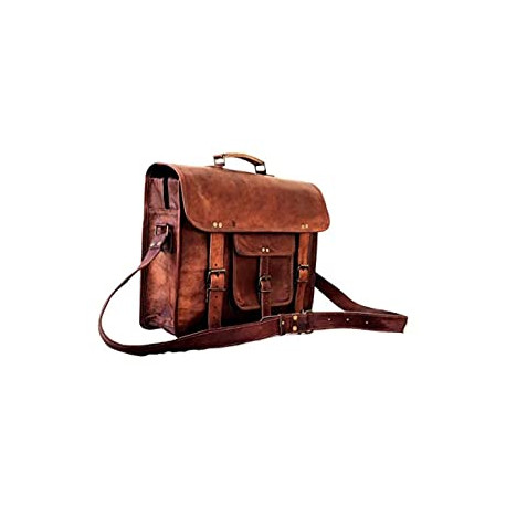 Leather Messenger Bag for Men Vintage Laptop