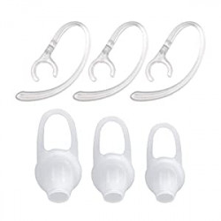 6 Pieces EC200 Bluetooth Headsets Ear Hooks Earbuds Sets (White)