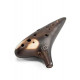 Joy of Wood Thrush 12 Hole Alto C Ceramic Ocarina Sweet Potato Shape in Exquisite Craft (Free Smokey Coffee)