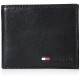 Tommy Hilfiger Men's Leather Slim Bifold Wallet with Coin Pocket
