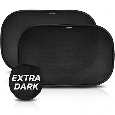 Car Sun Shade for Baby with Certified UV-Protection (2 Pack - 20"x12")