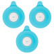 Silicone Tub Drain Stopper- Aqua (Set of 3)