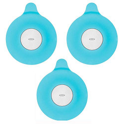 Silicone Tub Drain Stopper- Aqua (Set of 3)