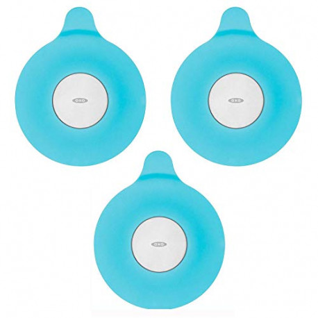 Silicone Tub Drain Stopper- Aqua (Set of 3)