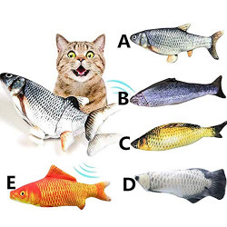 Cat Toy Flopping Fish Cat Toy with Realistic Tail Wagging