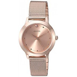 GUESS Women's Quartz Stainless-Steel Strap, Silver, Casual Watch