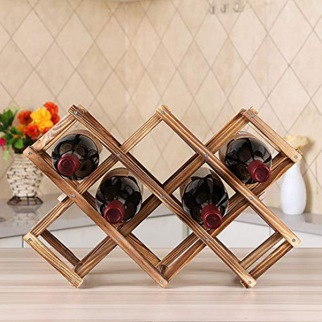 Ferfil Wine Rack, Wood Wine Storage Racks Countertop