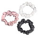 Mulberry Silk Scrunchies for Hair (Small, Charcoal, Pink, Ivory)