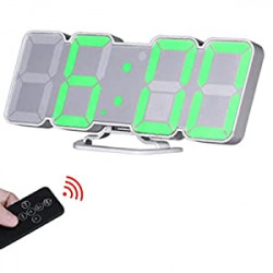 3D Wireless Remote Digital Wall Alarm Clock