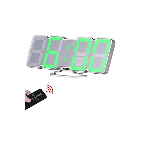 3D Wireless Remote Digital Wall Alarm Clock