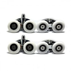 Set of 4 Double Butterfly Shower Door ROLLERS