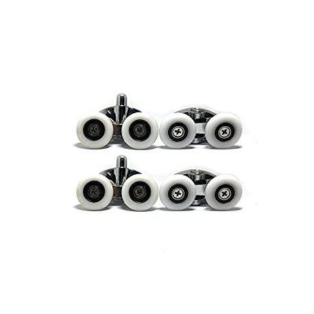 Set of 4 Double Butterfly Shower Door ROLLERS